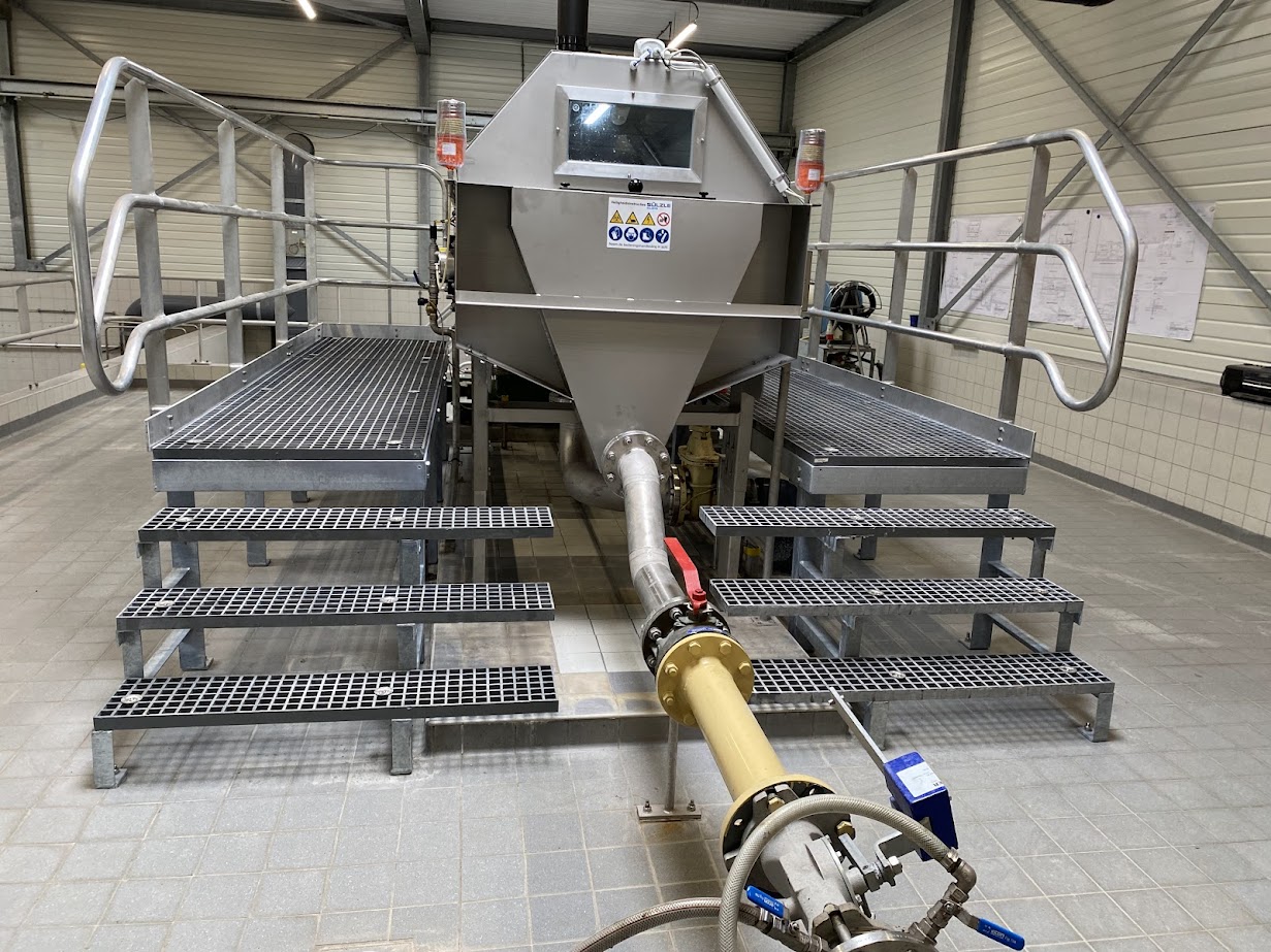 Bandindikker detail RWZI Burgum, geproduceerd door V.D.K Staal B.V.